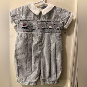 Smocked Carriage Boutiques Sailboat Romper
